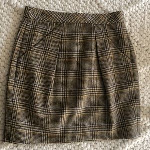 J crew plaid skirt